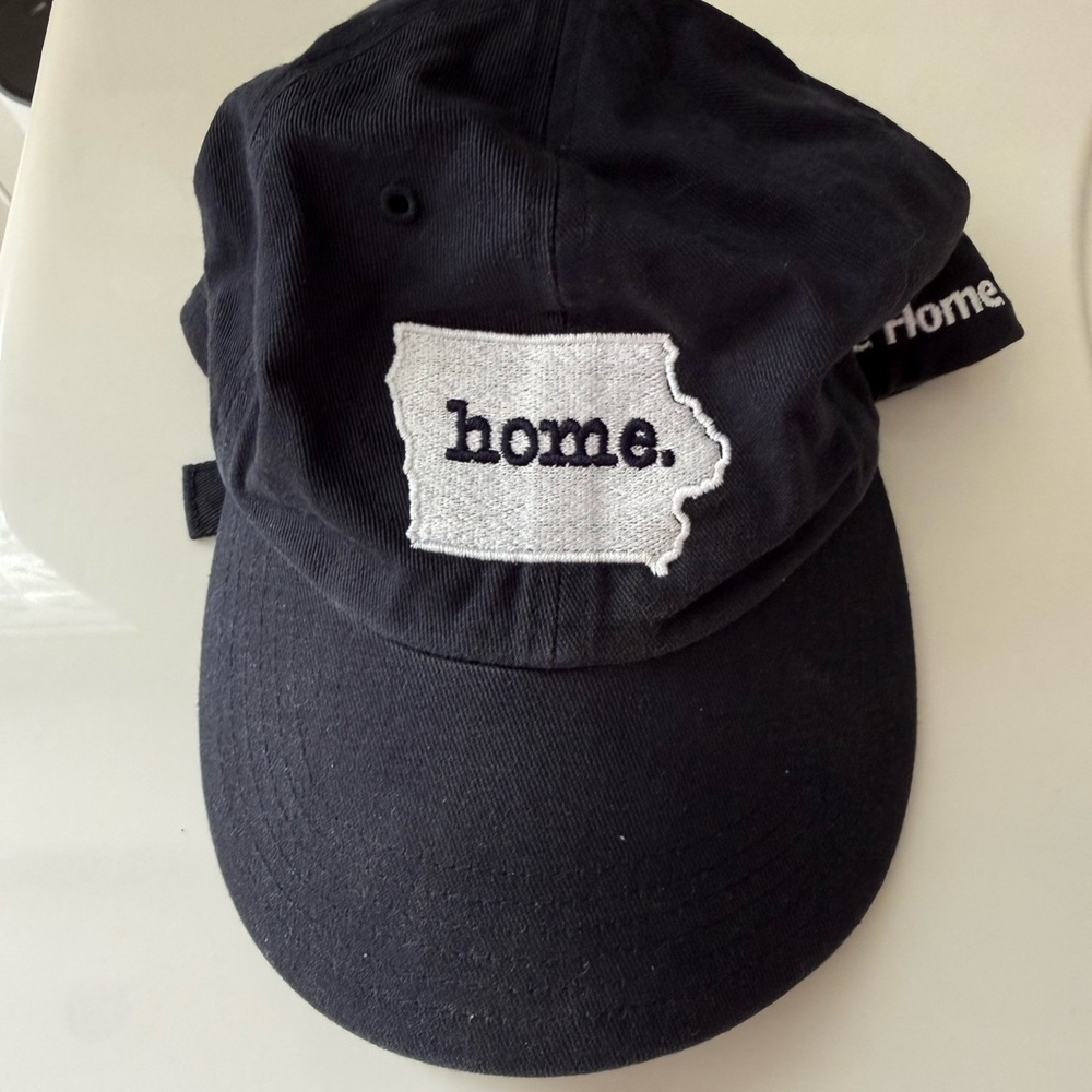 Black Baseball Hat with Iowa Home Patch